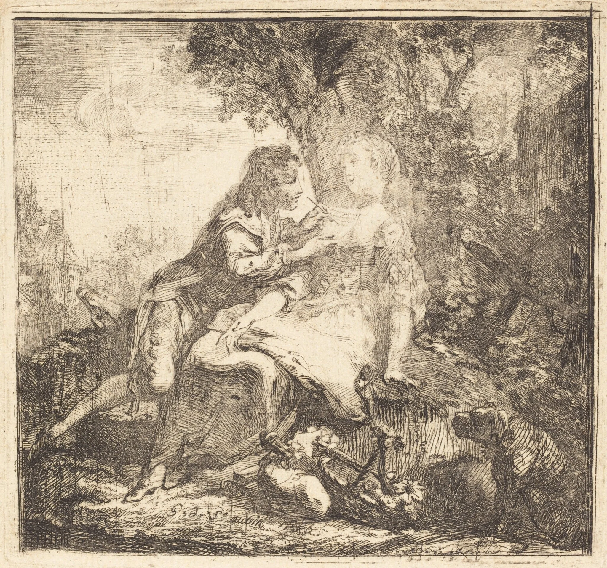 The Two Lovers (Les Deux amants), detail