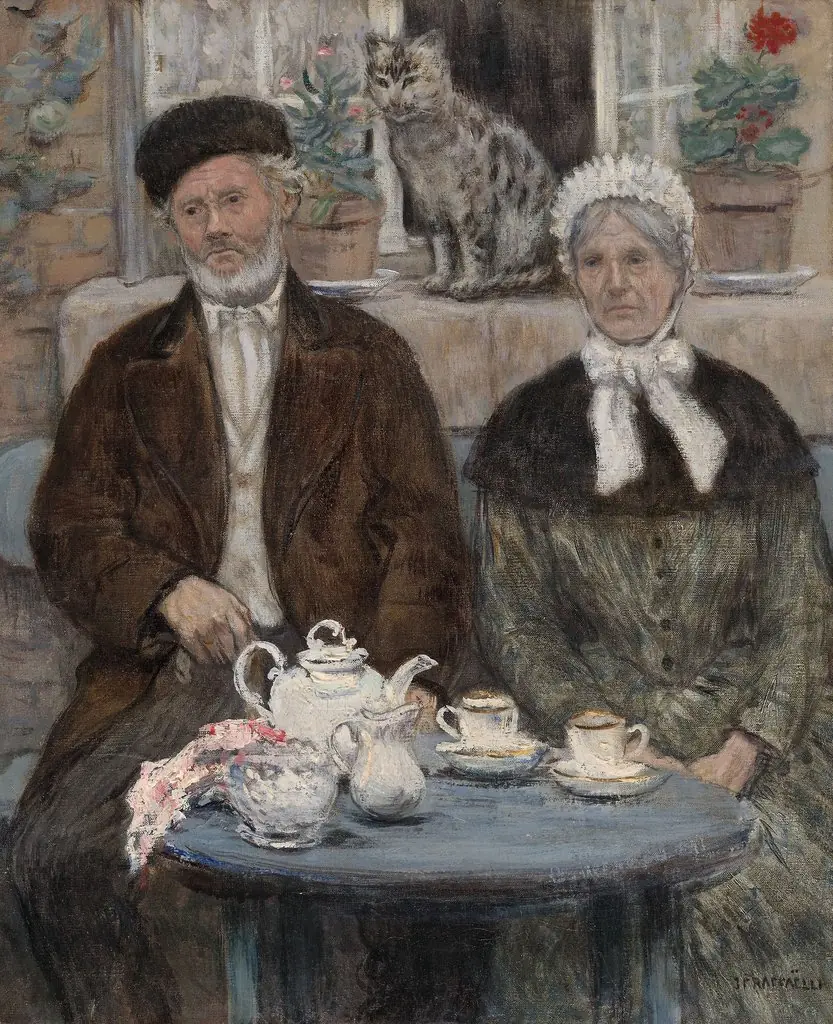 Afternoon Tea, by Jean-François Raffaëlli, unspecified, 1890