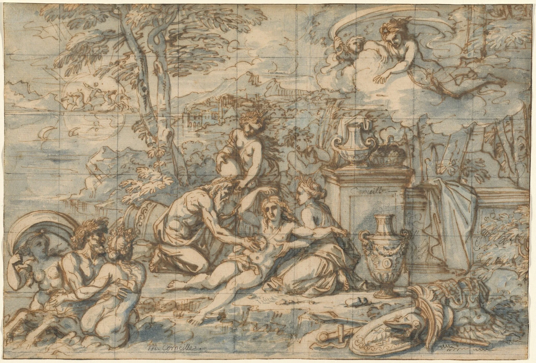 The Purification of Aeneas, detail
