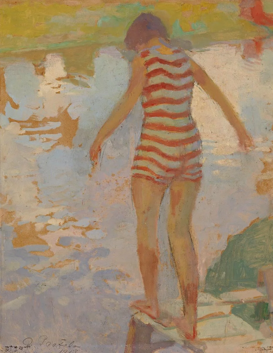 Uimarityttö, detail
