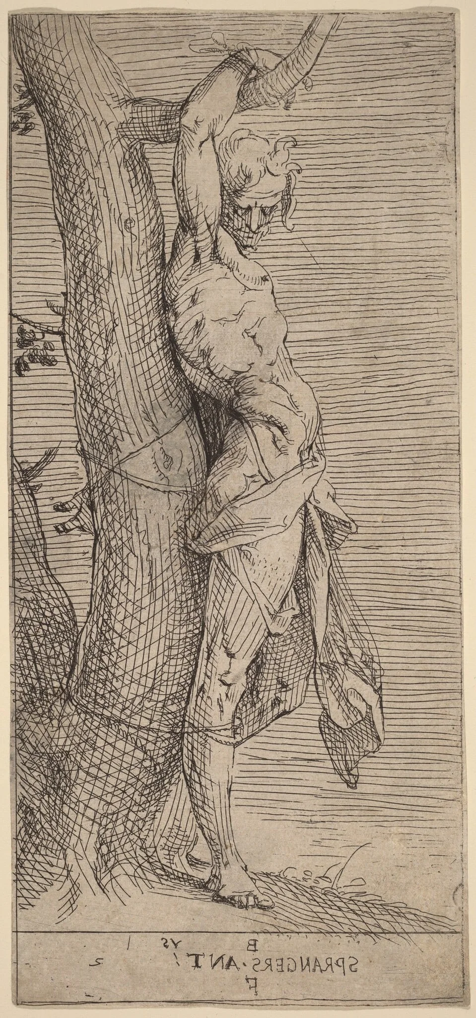 St. Sebastian, Bound to a Tree, detail