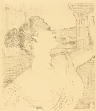 Subra of the Opera? (Subra, de l'opéra?), by Henri de Toulouse-Lautrec, ink, 1896