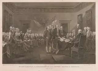 Signing the Declaration of Independence, by Asher Brown Durand, 1823