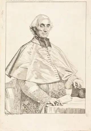 Gabriel Cortois de Pressigny, by Jean Auguste Dominique Ingres, ink, 1816
