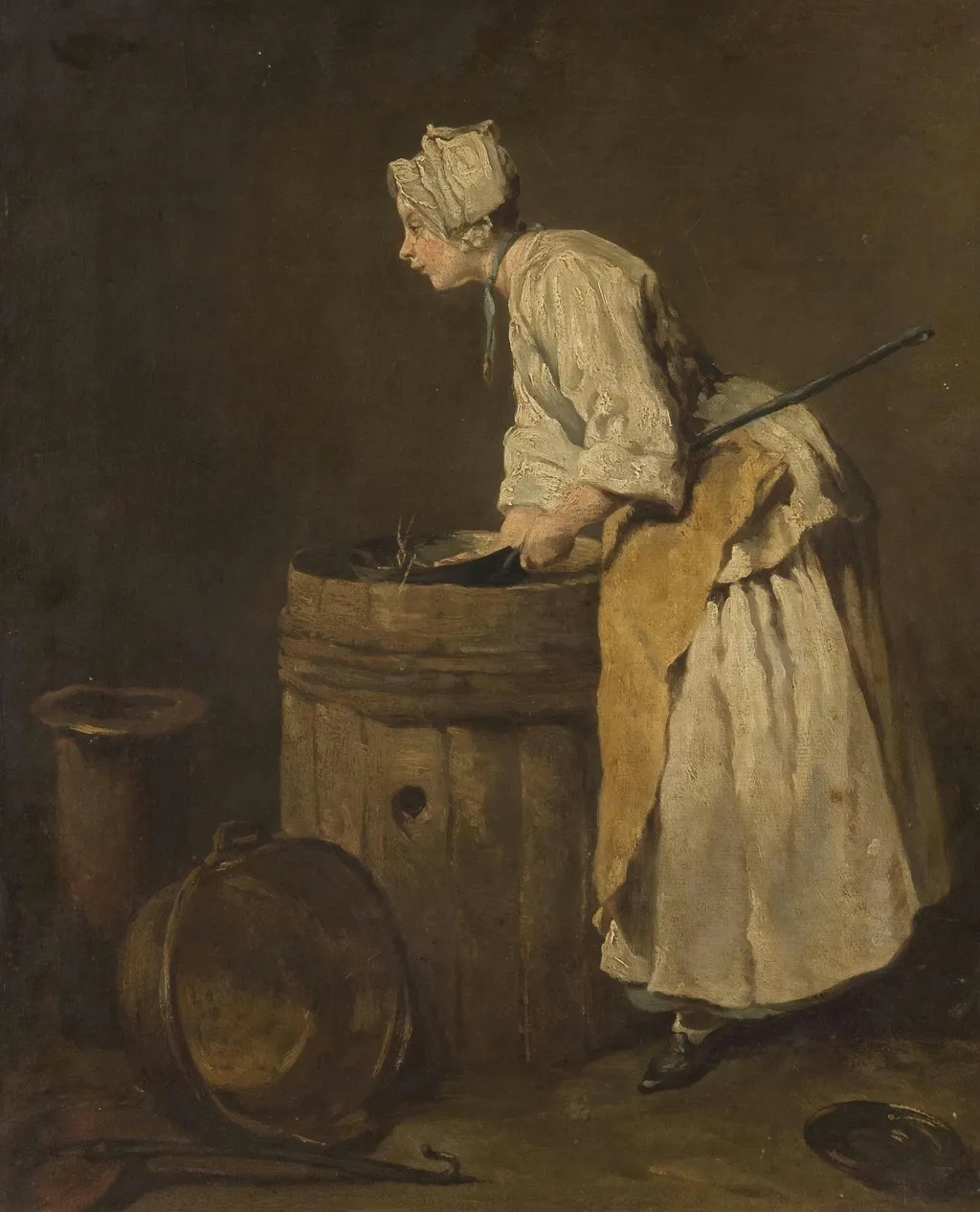Scullery Maid, by Jean-Baptiste-Siméon Chardin, oil, 1738