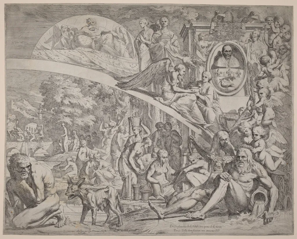 An Allegory in Honor of Innocent X, by Pietro Testa, ink, 1644