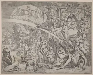 An Allegory in Honor of Innocent X, by Pietro Testa, ink, 1644