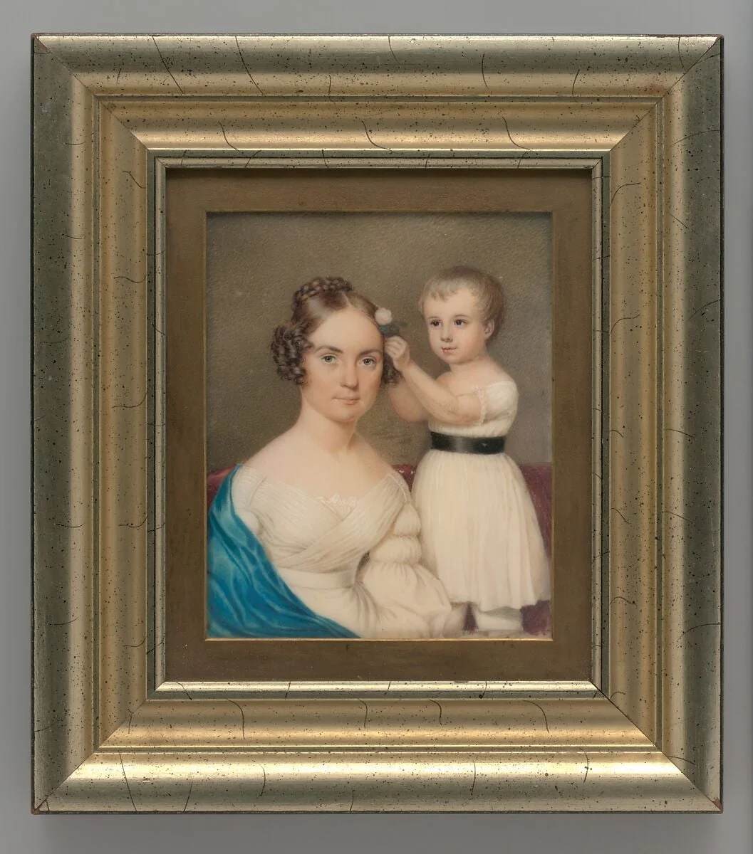 Mrs. William Gordon Ver Planck and Her Son Samuel Hopkins Ver Planck, detail
