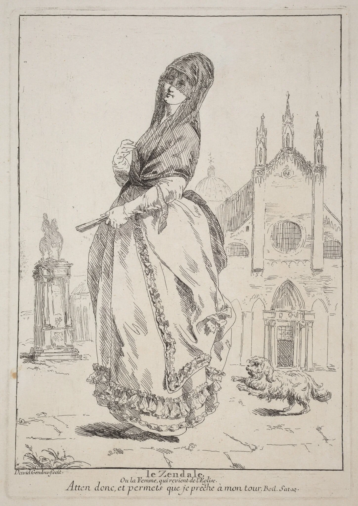 Le Zendale (Woman in a Hood, or the Woman Returning from Church), detail