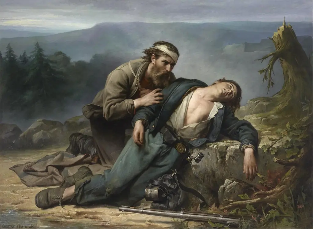 Recognition: North and South, by Constant Mayer, oil, 1865