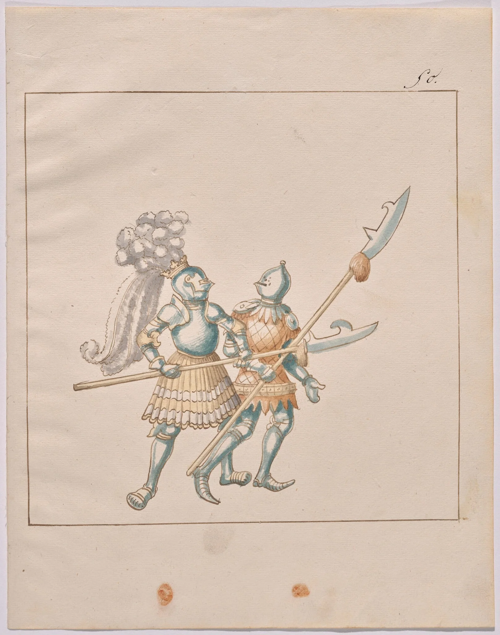 Foot Combat with Glaives, detail