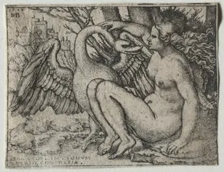 Leda and the Swan, by Sebald Beham, 1548