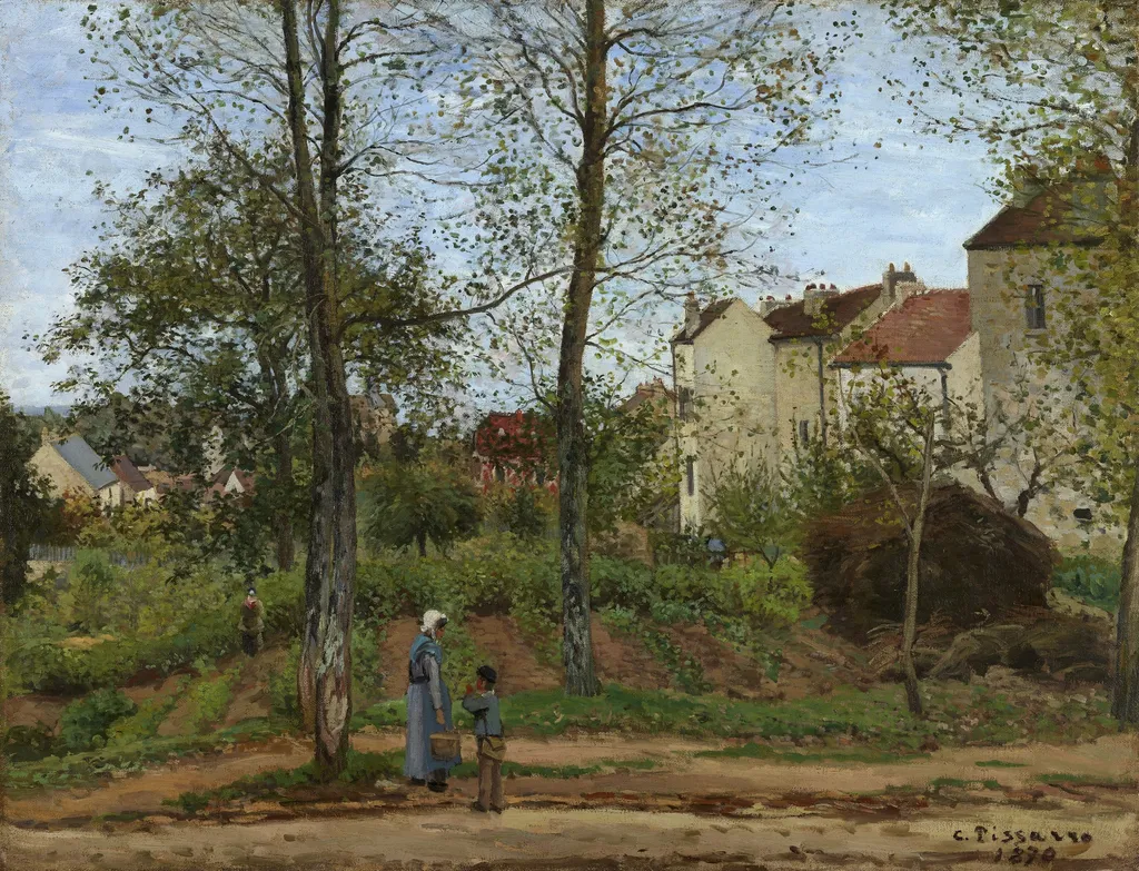 Landscape at Louveciennes (Autumn), by Camille Pissarro, oil, 1870