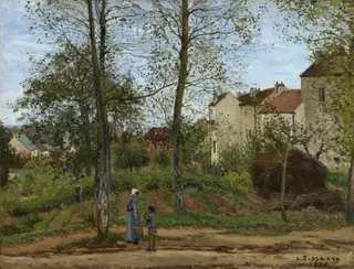 Landscape at Louveciennes (Autumn), by Camille Pissarro, oil, 1870