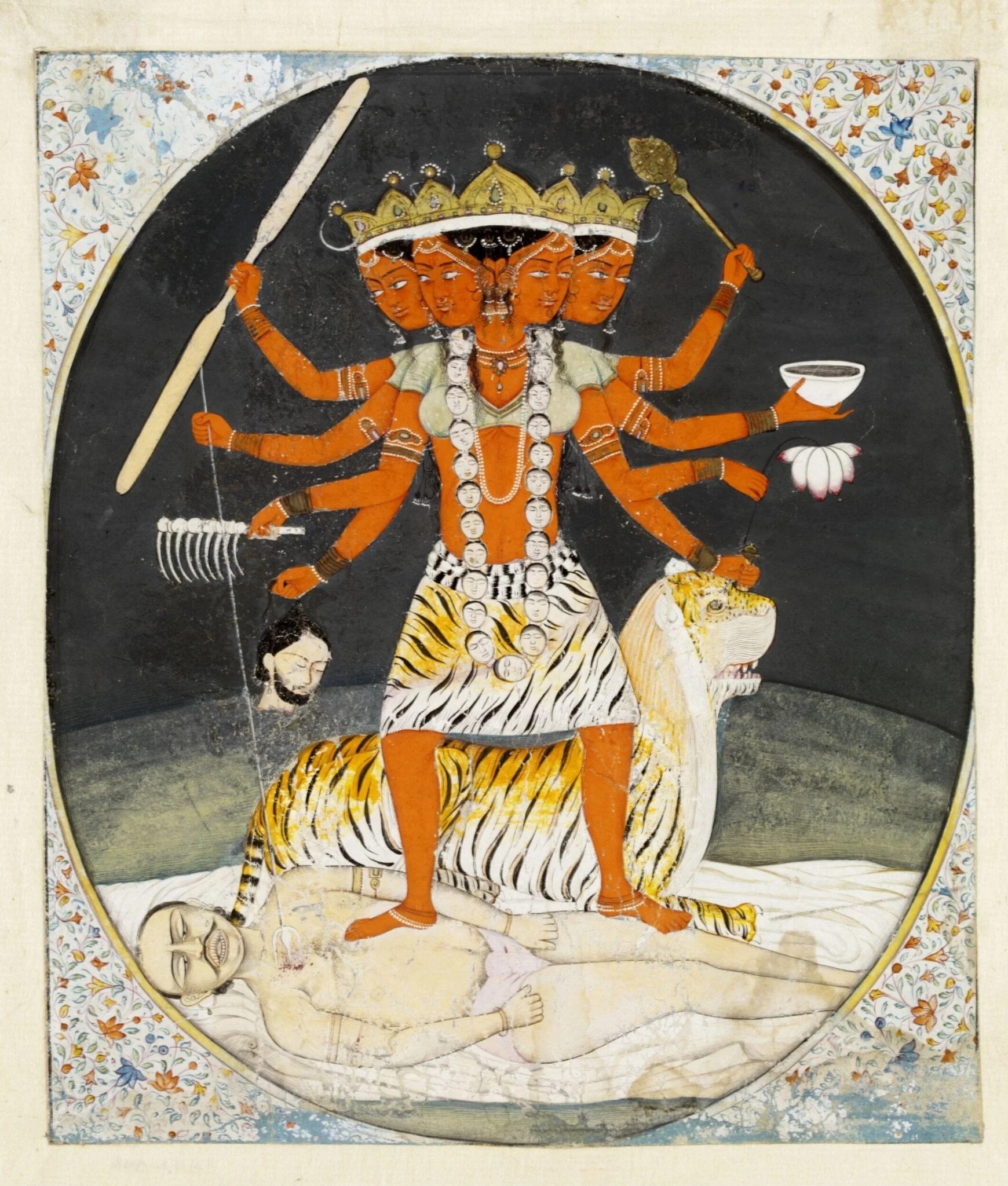 Kali and Shiva, detail
