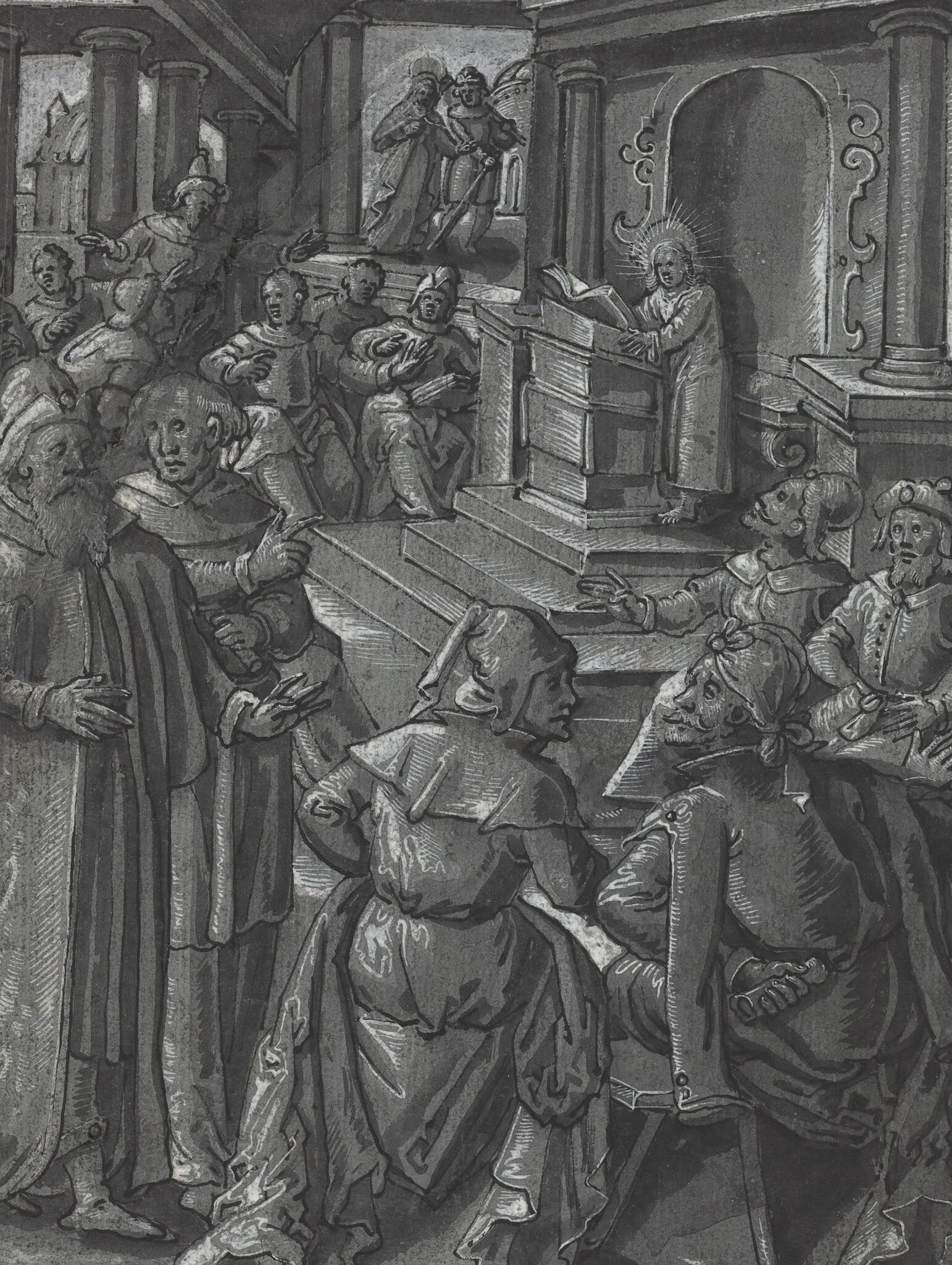 Christ Healing the Lame [verso], detail