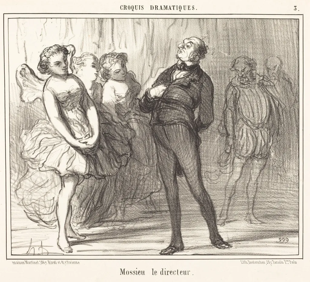 Mossieu le directeur, by Honoré Daumier, ink, 1856