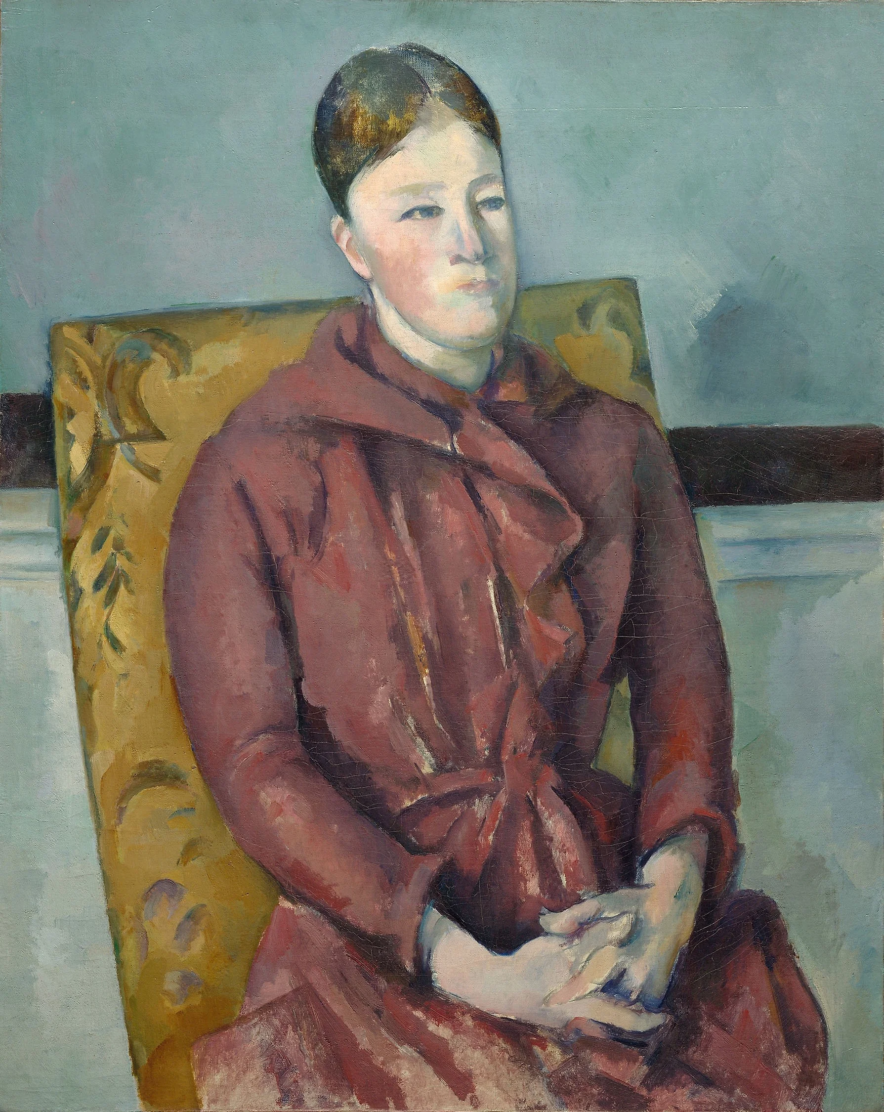 Madame Cézanne in a Yellow Chair, detail