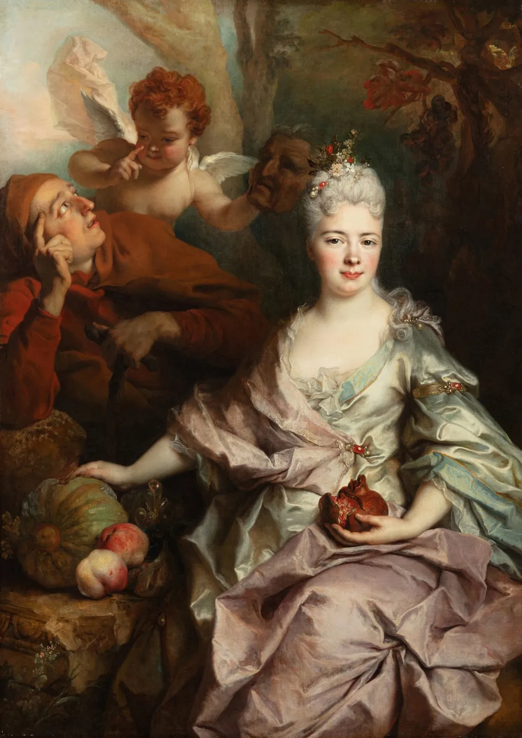 Portrait of a lady as Pomona, traditionally identified as the Marquise de Parabère, by Nicolas de Largillière, oil, 1714