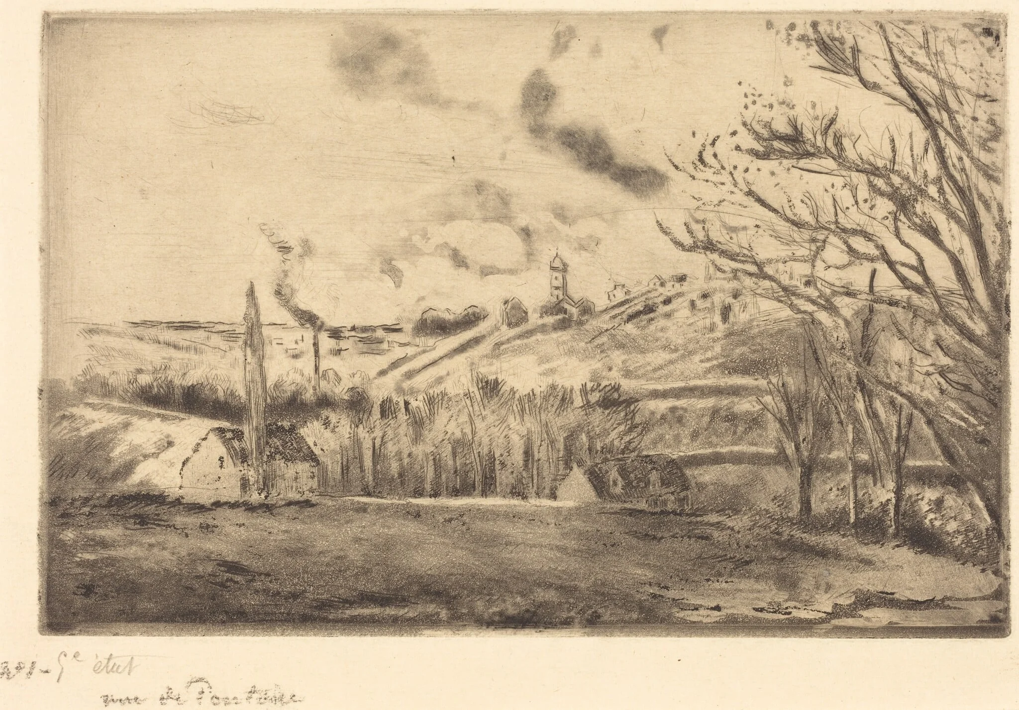 View of Pontoise (Vue de Pontoise), detail