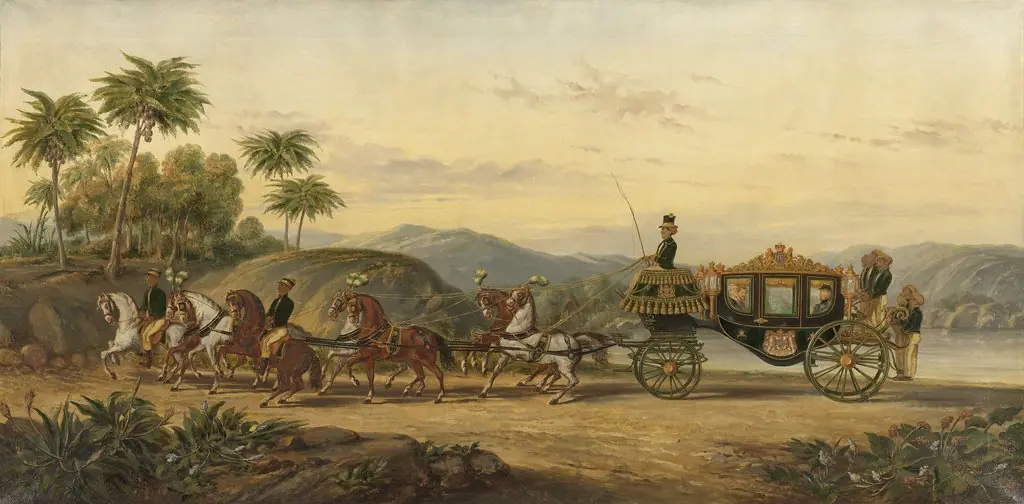 The Coach of Mangkoe Nagoro IV, by Pieter Alardus Haaxman, oil, 1870