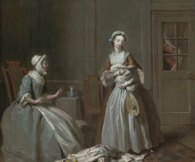 Pamela preparing to go home, detail
