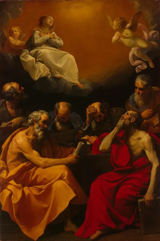 Fathers of the Church Disputing the Dogma of the Immaculate Conception, by Guido Reni, oil, 1631