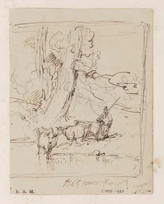 Chinese figures and animals, by George Chinnery, 19