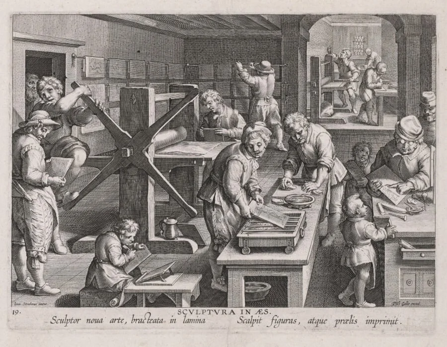Sculptura in Aes, The Workshop of an Engraver, detail