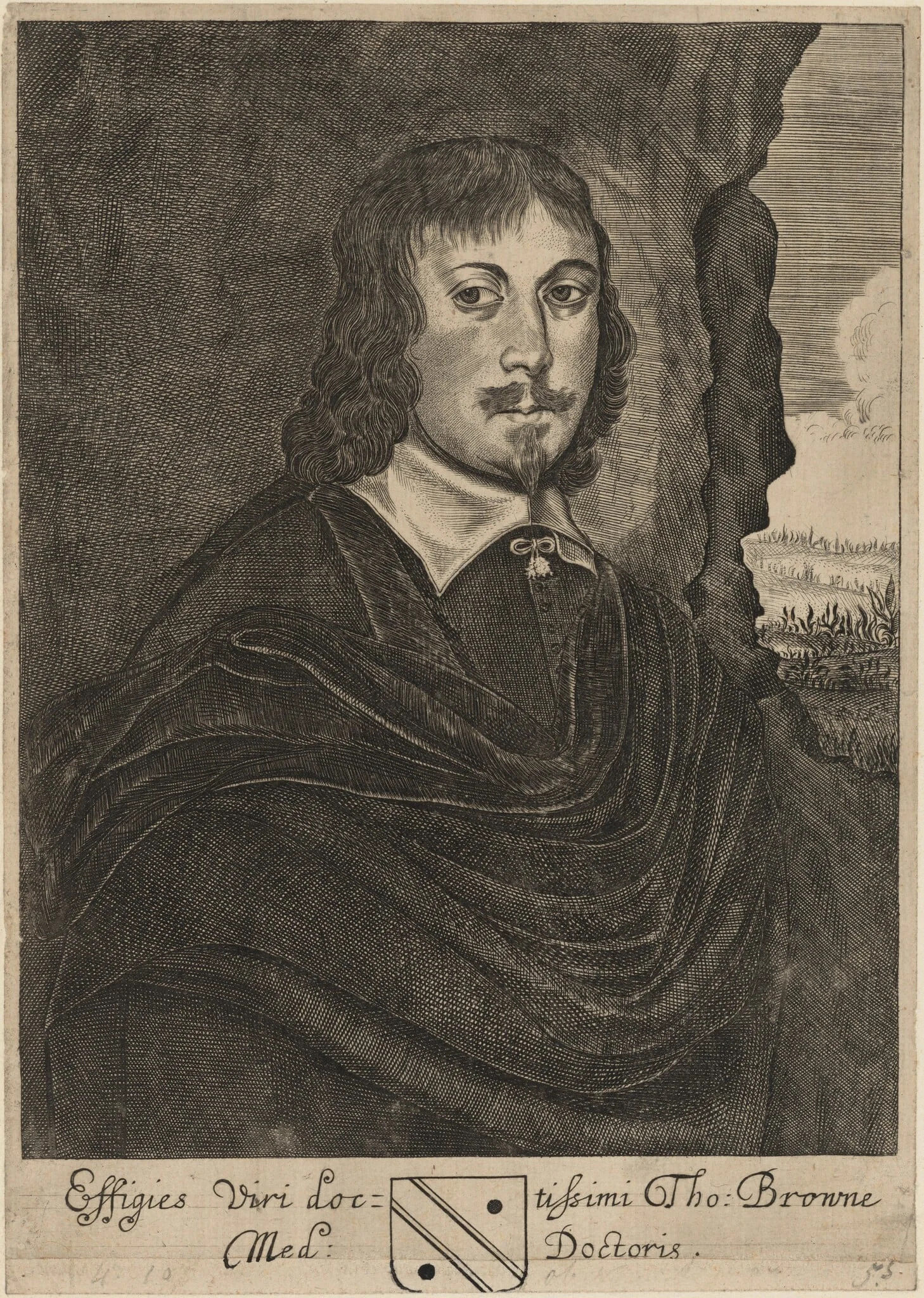 Tho. Browne, Med. Doctoris (Sir Thomas Browne, M.D.), detail