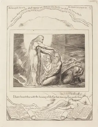 The Vision of God, by William Blake, ink, 1825
