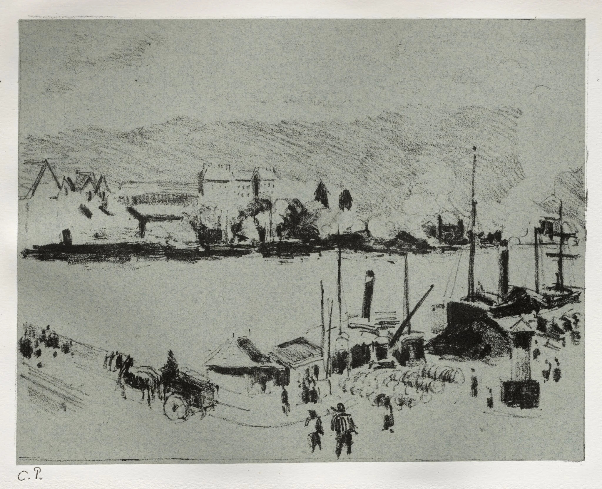 Quai Boieldieu in Rouen, detail