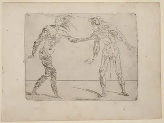 From "Bizzarie di varie Figure", by Giovanni Battista Bracelli, ink, 1624