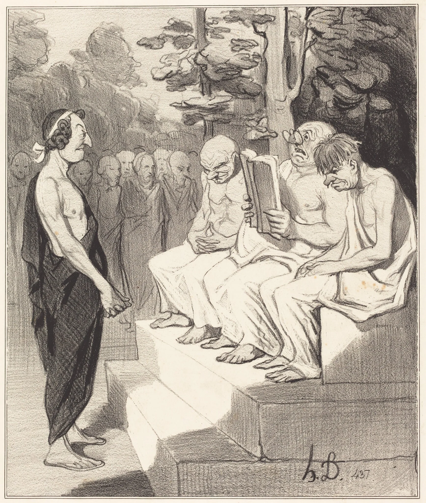 Télémaque interrogé par les sages, detail