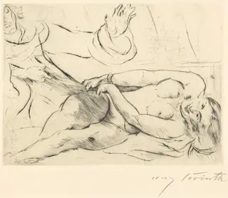 Joseph und Potiphars Weib II (Joseph and Potiphar's Wife II), by Lovis Corinth, ink, 1915