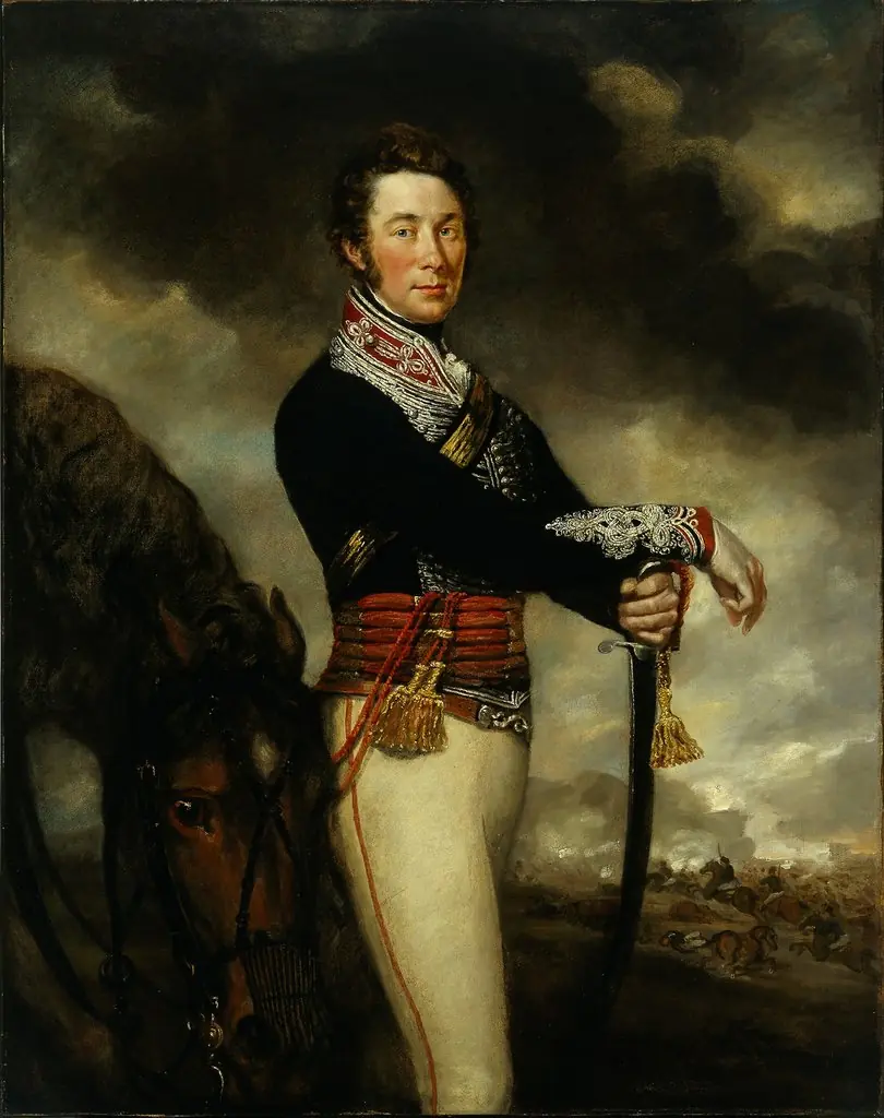 Captain Peter Hawker of the 14th Light Dragoons, by James Northcote, oil, 1812