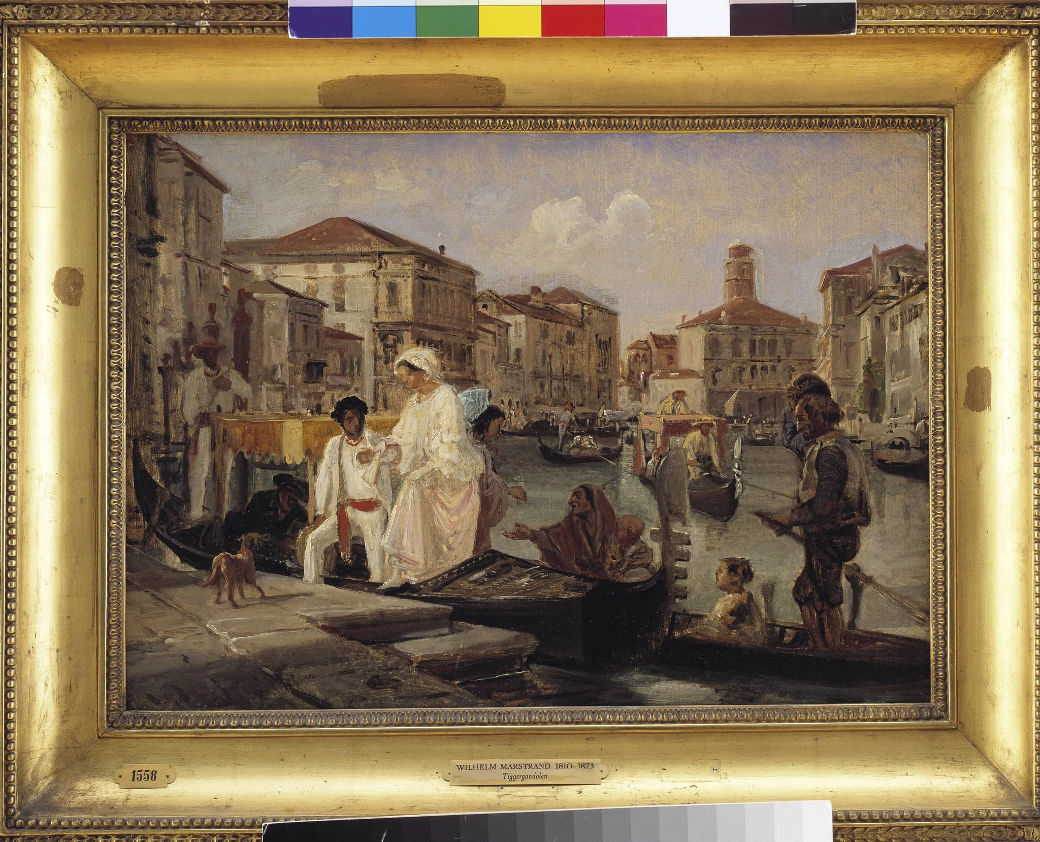 Alighting from a Gondola in Venice, detail