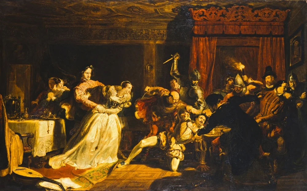 The Murder of David Rizzio, detail