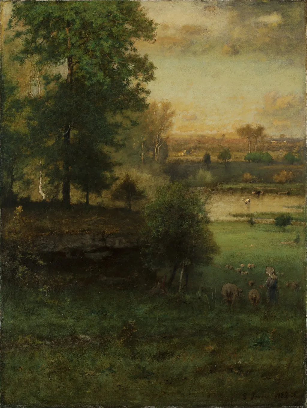 Scene at Durham, an Idyll, by George Inness, oil, 1892