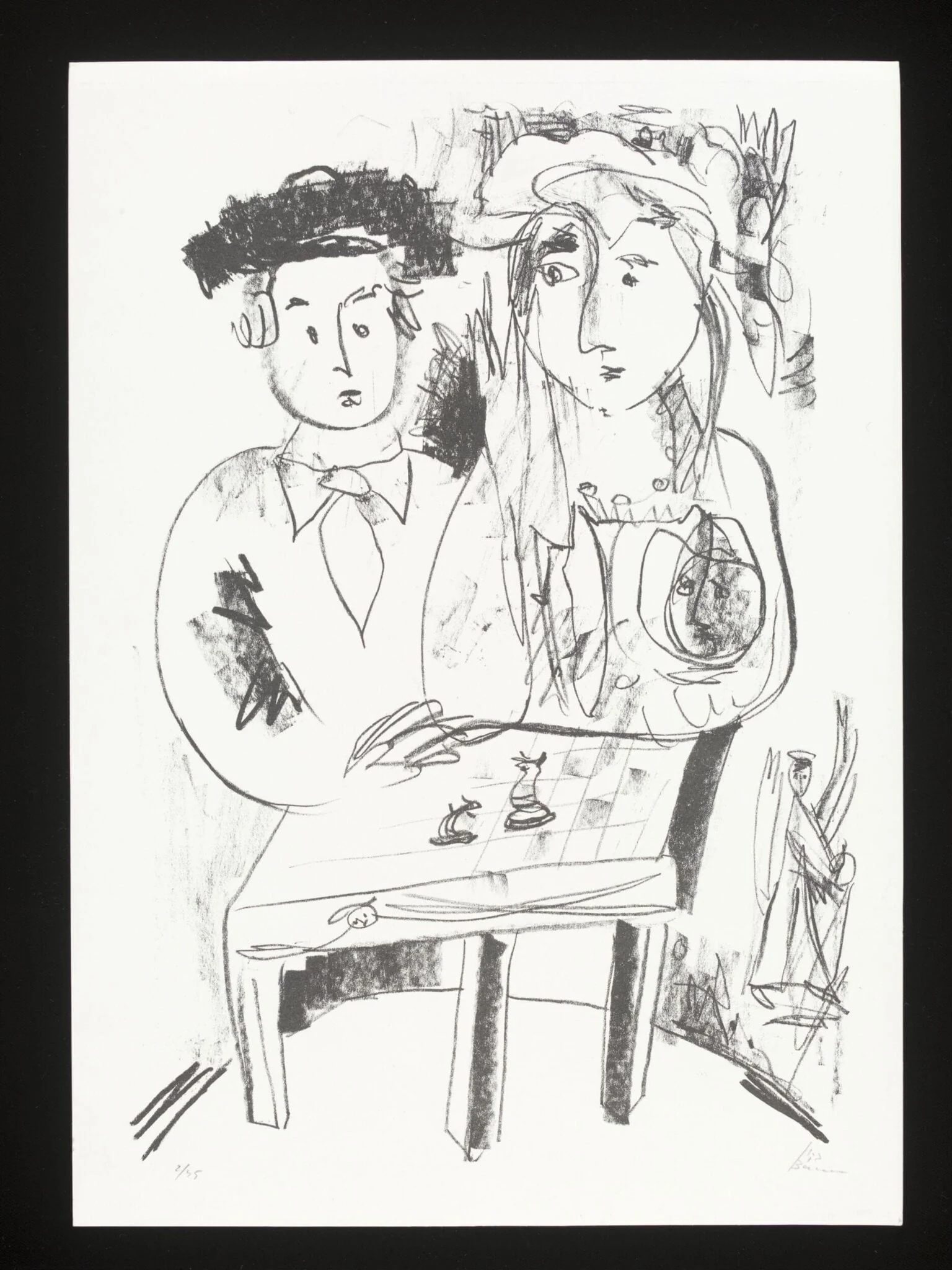 The Chess Players, detail