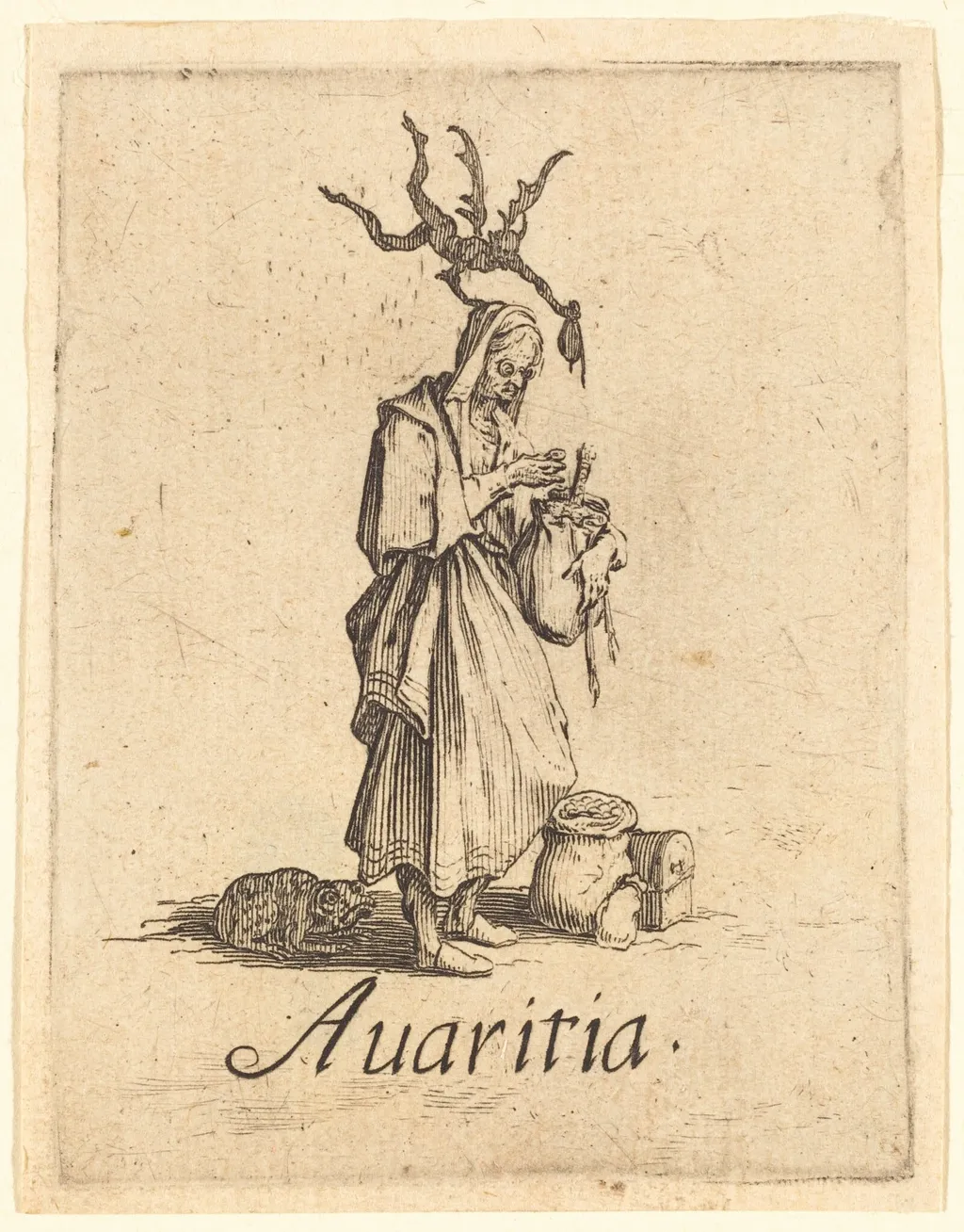 Greed, by Jacques Callot, ink, 1621