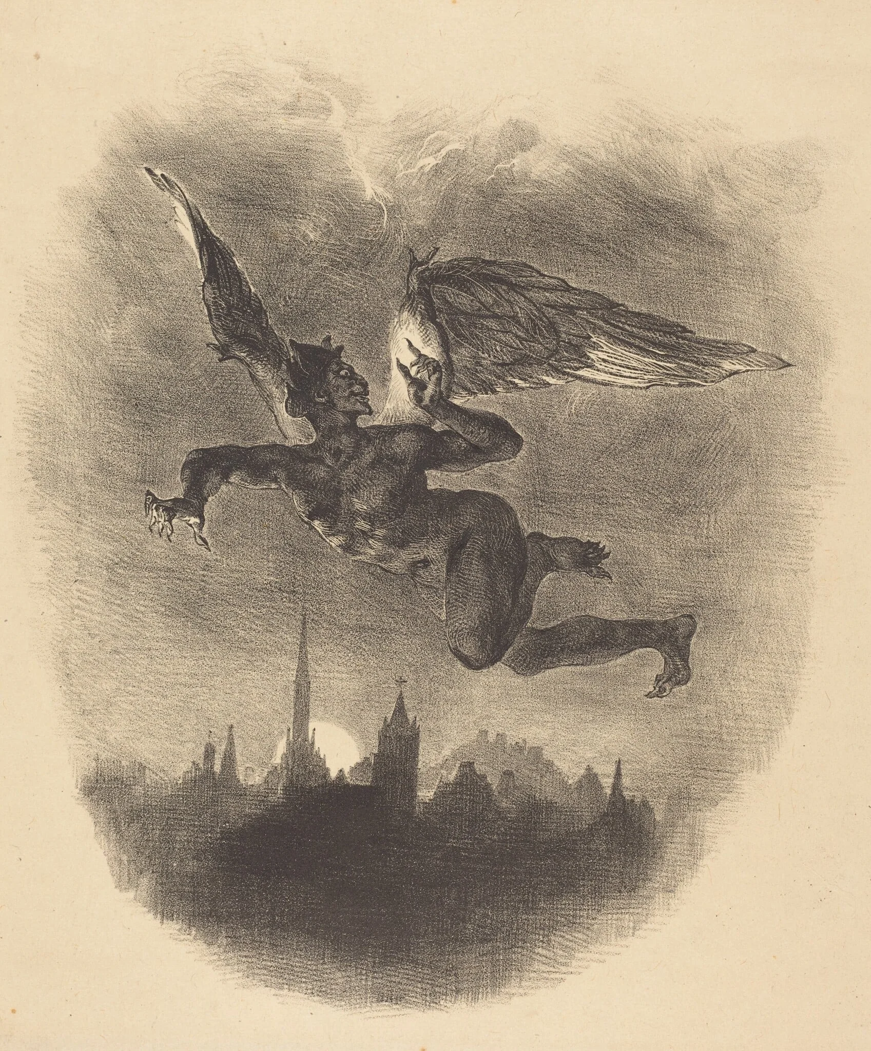 Mephistopheles in the Air, detail