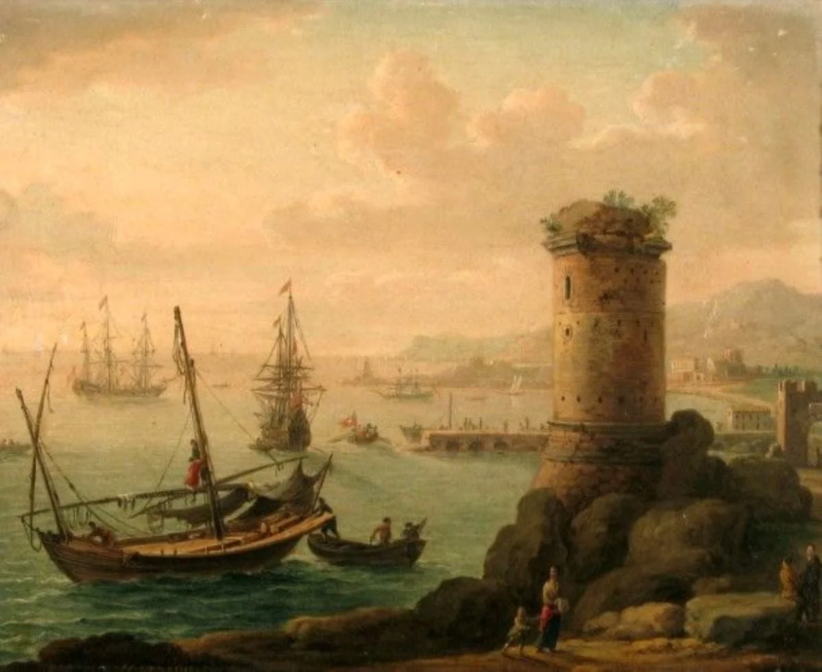Port maritim cu turn rotund, detail
