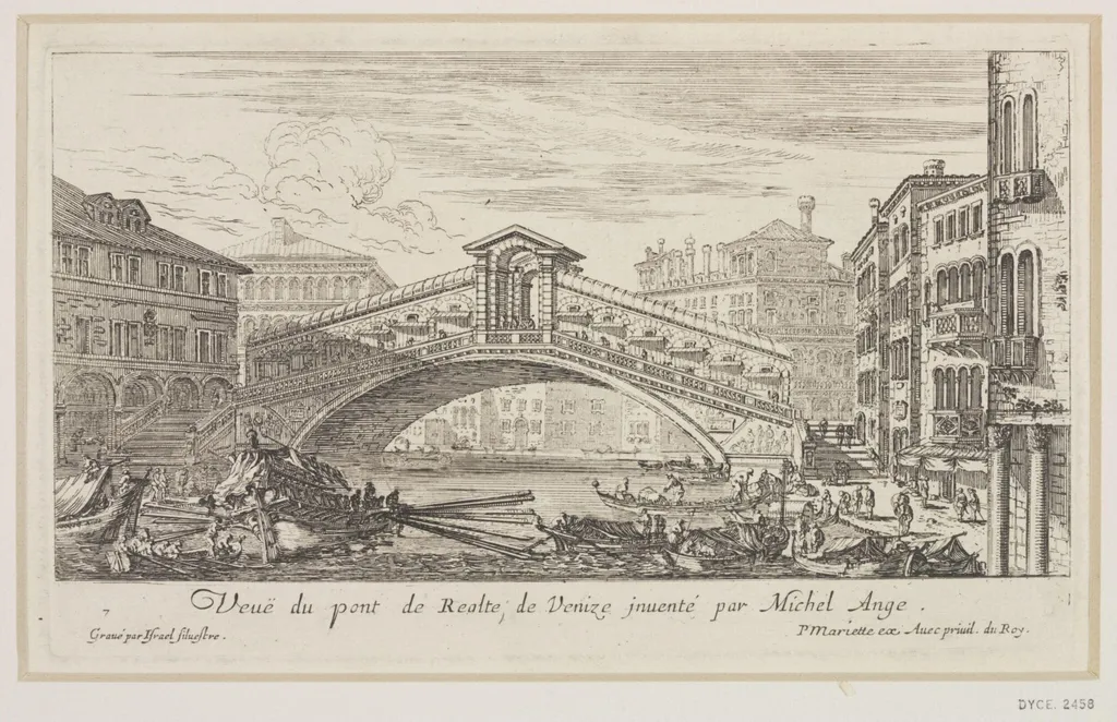 VEUË DU PONT DE REALTE DE VENIZE, by Israël Silvestre, 1630