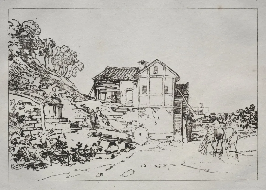 Liber Studiorum:  Watermill, by Joseph Mallord William Turner, 1823