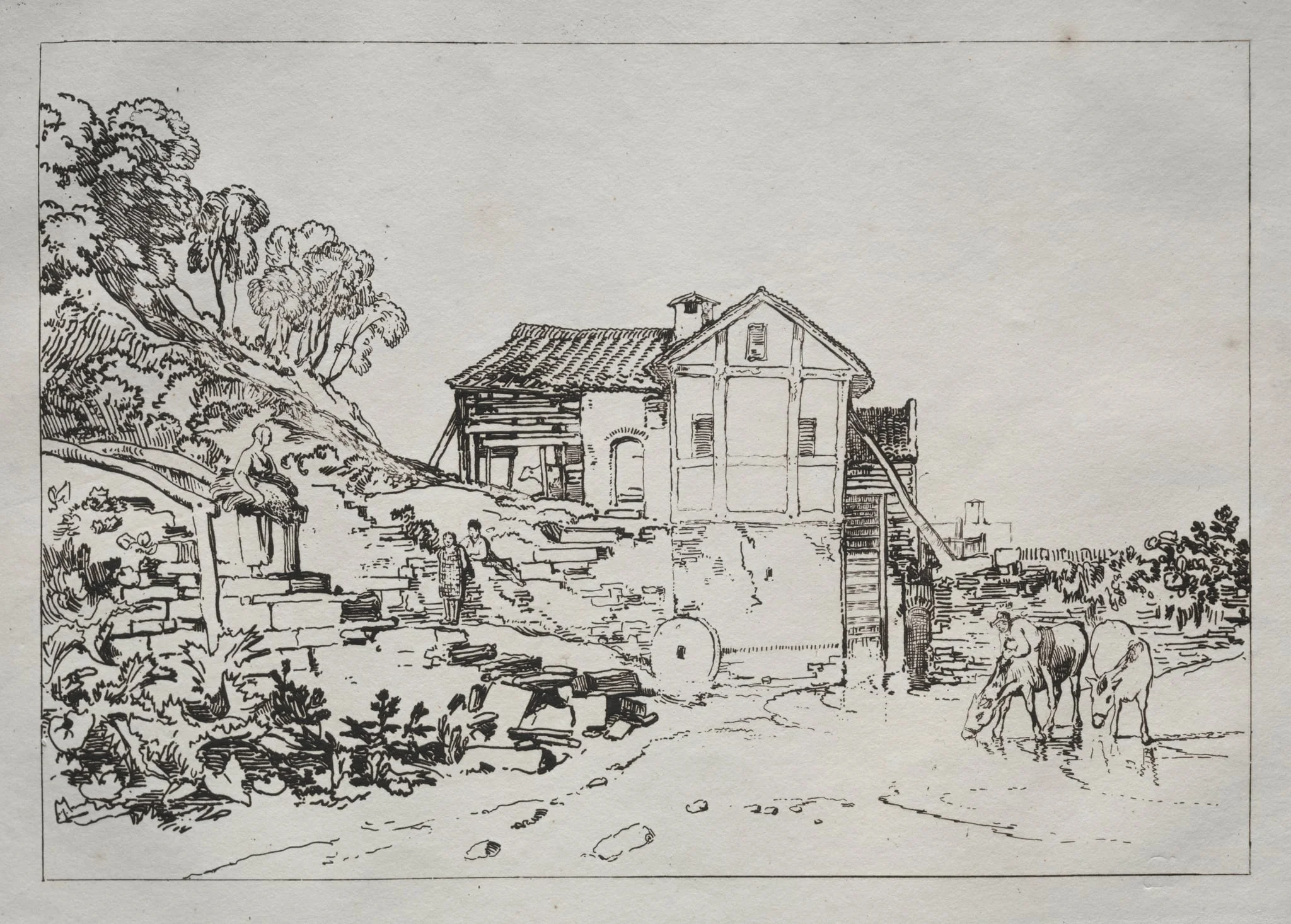 Liber Studiorum: Watermill, detail