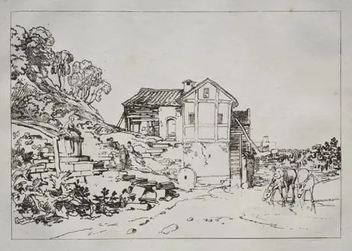 Liber Studiorum:  Watermill, by Joseph Mallord William Turner, 1823