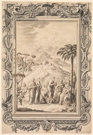 Illustration and Border Design for Kupfer-Bibel (Copper Bible), by Johan Melchior Füssli, 1730
