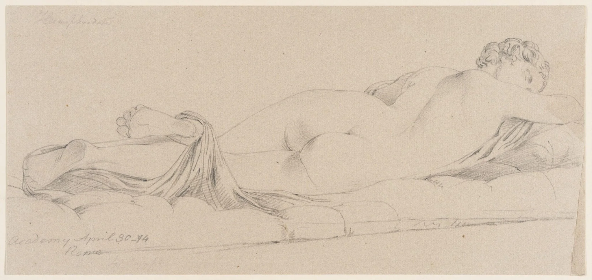 Reclining Hermaphrodite, detail