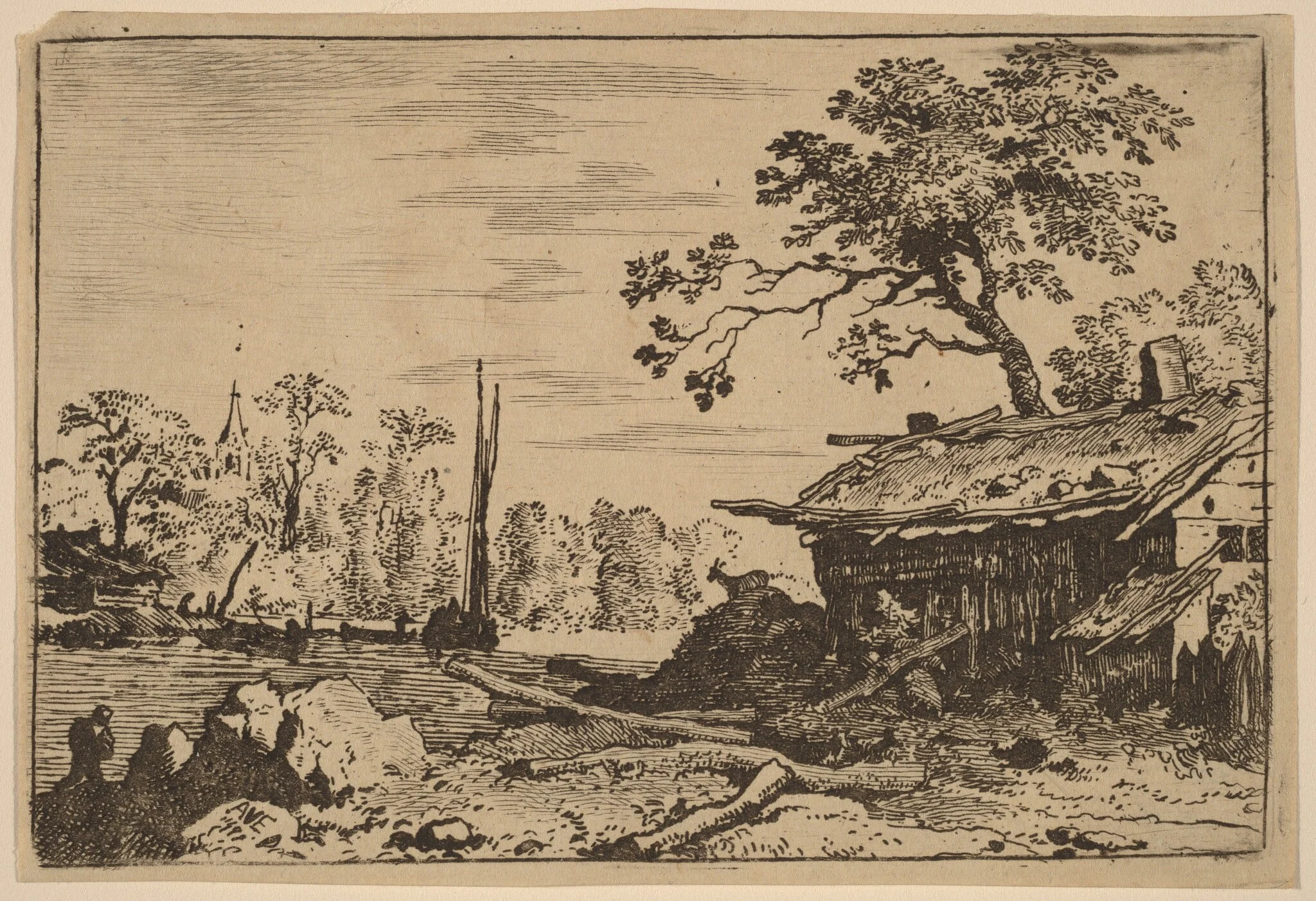 Ruinous Hut, detail